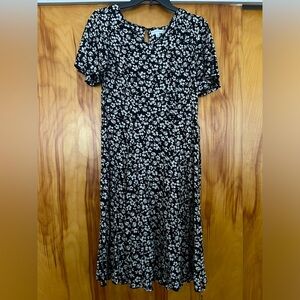 DownEast Black Floral Dress